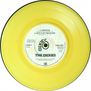 DICKIES Banana Splits / Hideous / Got It At The Store (A&M Records – AMS 7431) UK 1979 colored vinyl EP (Punk)
